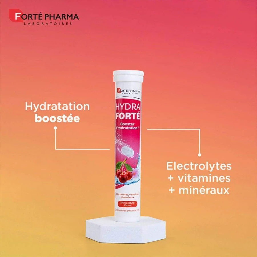 Forté Pharma Hydra Forté Hydration Booster Натуральный вишневый вкус 24 шипучие таблетки: цены и характеристики