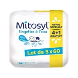 Вологі серветки Mitosyl, спеціальна пропозиція 4 + 1 безкоштовна упаковка 5x60