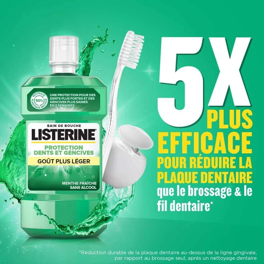 Listerine Защита зубов и десен Ванна Мятная мягкий вкус плюс 500 мл: цены и характеристики