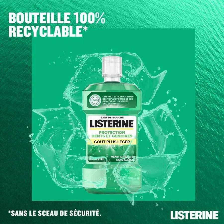 Listerine Защита зубов и десен Ванна Мятная мягкий вкус плюс 500 мл: цены и характеристики
