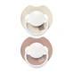 Lovi Prime, пустышка, силикон, динамическая, Ivory Glow/Blush Glow, 34/437, 6-18 месяцев, 2 штуки