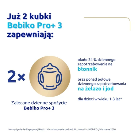 Набір Bebiko Pro+ 3 Nutriflor Pro+, модифіковане молоко, від 1 року, 3 х 700 г + Ziajka, гель для миття тіла та волосся для дітей, від 6 місяців, 400 мл безкоштовно: ціни та характеристики