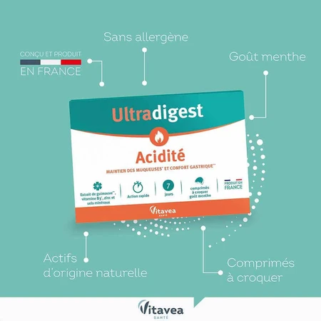 Vitavea Santé Ultradigest Acidité 14 comprimés: цены и характеристики
