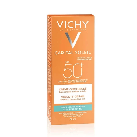 Сонцезахисний крем для обличчя Vichy Ideal Soleil Velvety Face Spf50+ 50мл: ціни та характеристики