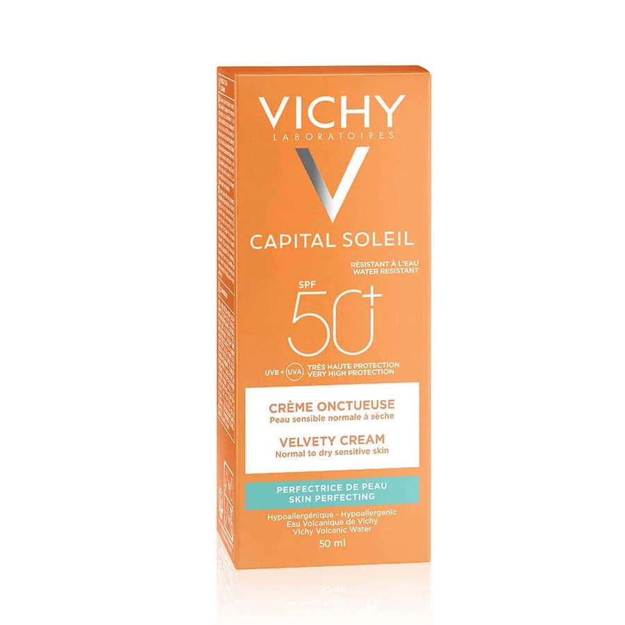 Сонцезахисний крем для обличчя Vichy Ideal Soleil Velvety Face Spf50+ 50мл: ціни та характеристики