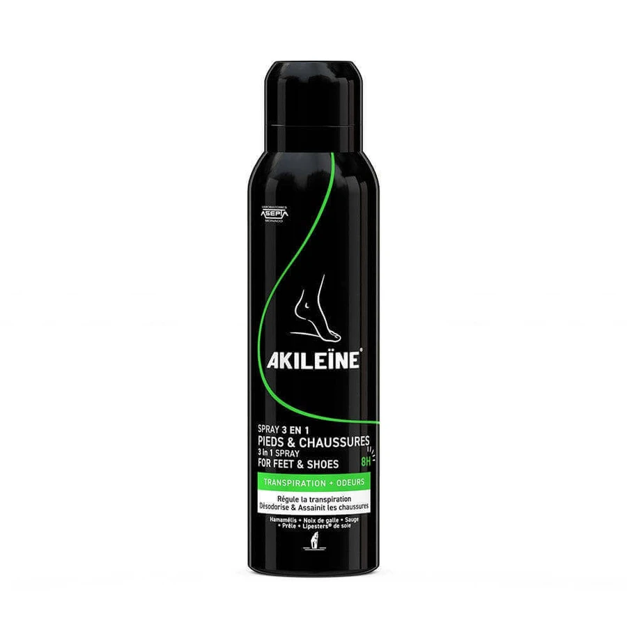 Дезодорант-антиперспірант Asepta Akileine Spray Black для ніг та взуття, 150 мл: ціни та характеристики