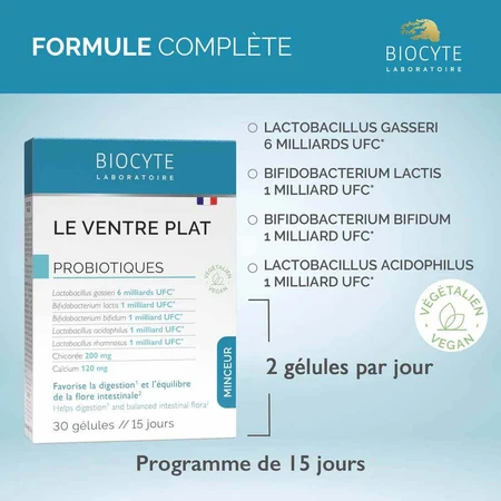 Биоцит для похудения Le Ventre Plat Probiotiques 30 капсул: цены и характеристики
