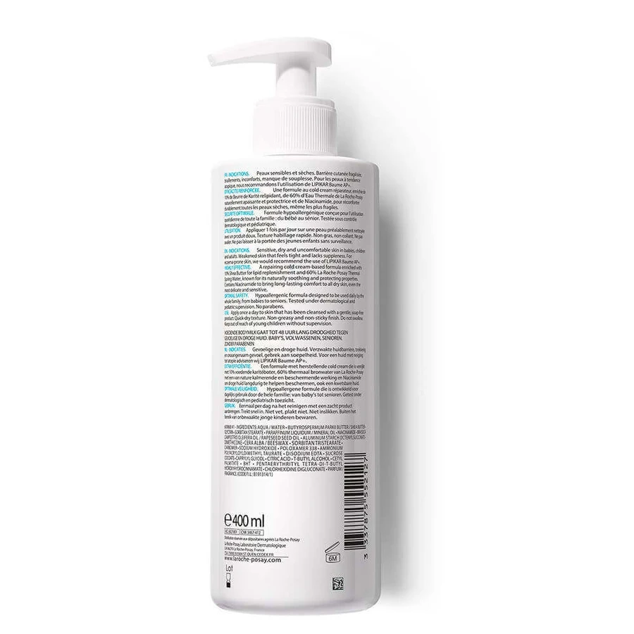 Молочко для тіла La Roche-Posay Lipikar Реліпідація проти сухості сухої та чутливої шкіри 400 мл: ціни та характеристики
