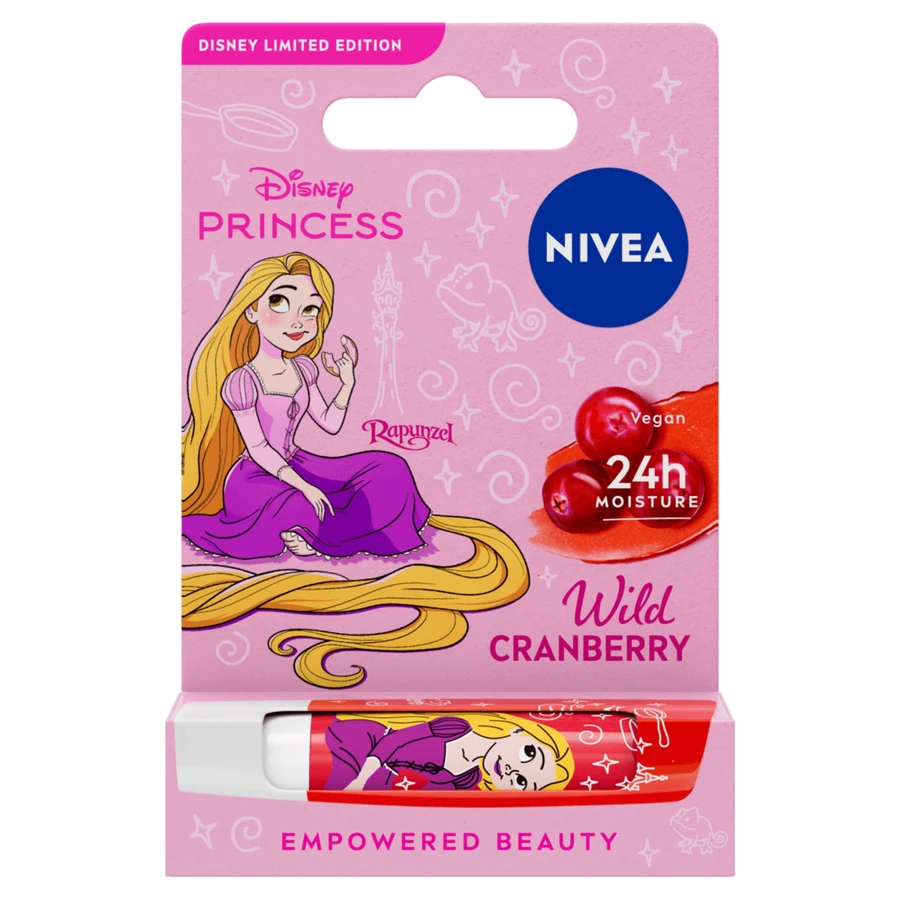 Nivea Disney Princess, живильна помада, журавлина, Рапунцель, 4,8 г: ціни та характеристики