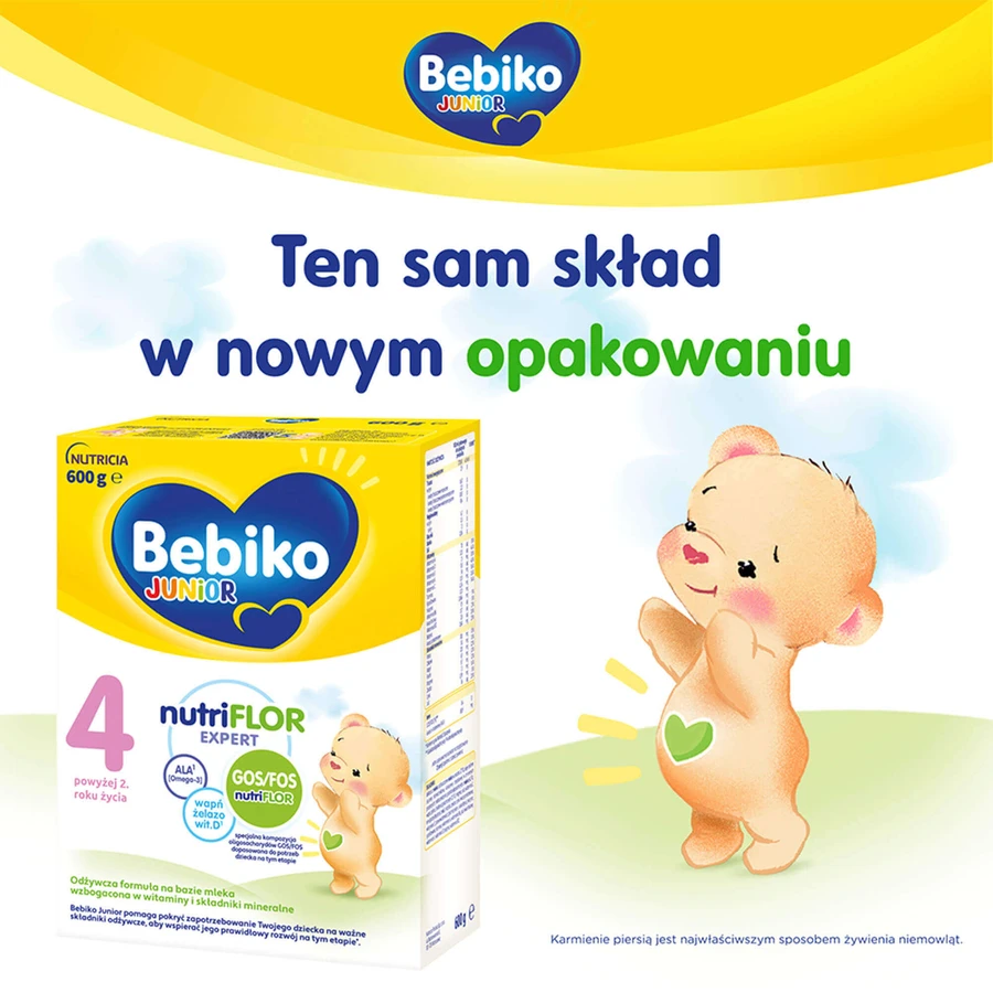 Набір Bebiko Junior 4 Nutriflor Expert, поживна молочна суміш, від 2 років, 3 х 600 г + пляшечка з соломинкою Boon, Swig, 265 мл безкоштовно: ціни та характеристики