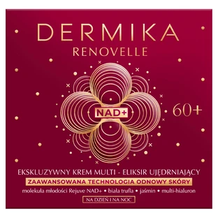 Dermika Renovelle 60+, эксклюзивный мультиэликсирный укрепляющий крем, день и ночь, 50 мл