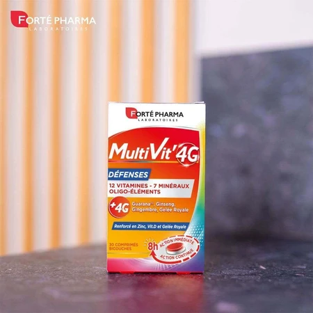 Forté Pharma MultiVit'4G Мультивітаміни для захисту імунітету з цинком та вітаміном D 30 таблеток: ціни та характеристики