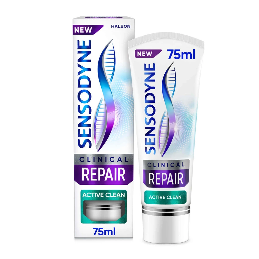 Sensodyne Clinical Repair Active Clean зубная паста для гиперчувствительных зубов, 75 мл: цены и характеристики