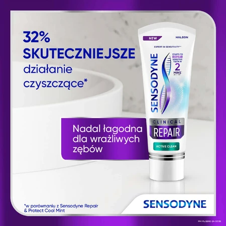 Sensodyne Clinical Repair Active Clean зубная паста для гиперчувствительных зубов, 75 мл: цены и характеристики
