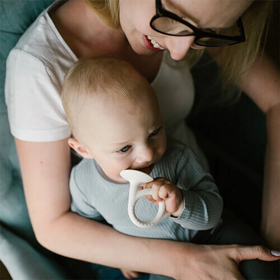 BabyOno, силіконовий прорізувач для зубів, равлик, білий, від народження, 1 шт.: ціни та характеристики
