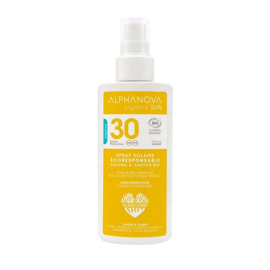 Органічний сонцезахисний крем Alphanova SPF30 органічний з ароматом Monoi 125г: ціни та характеристики