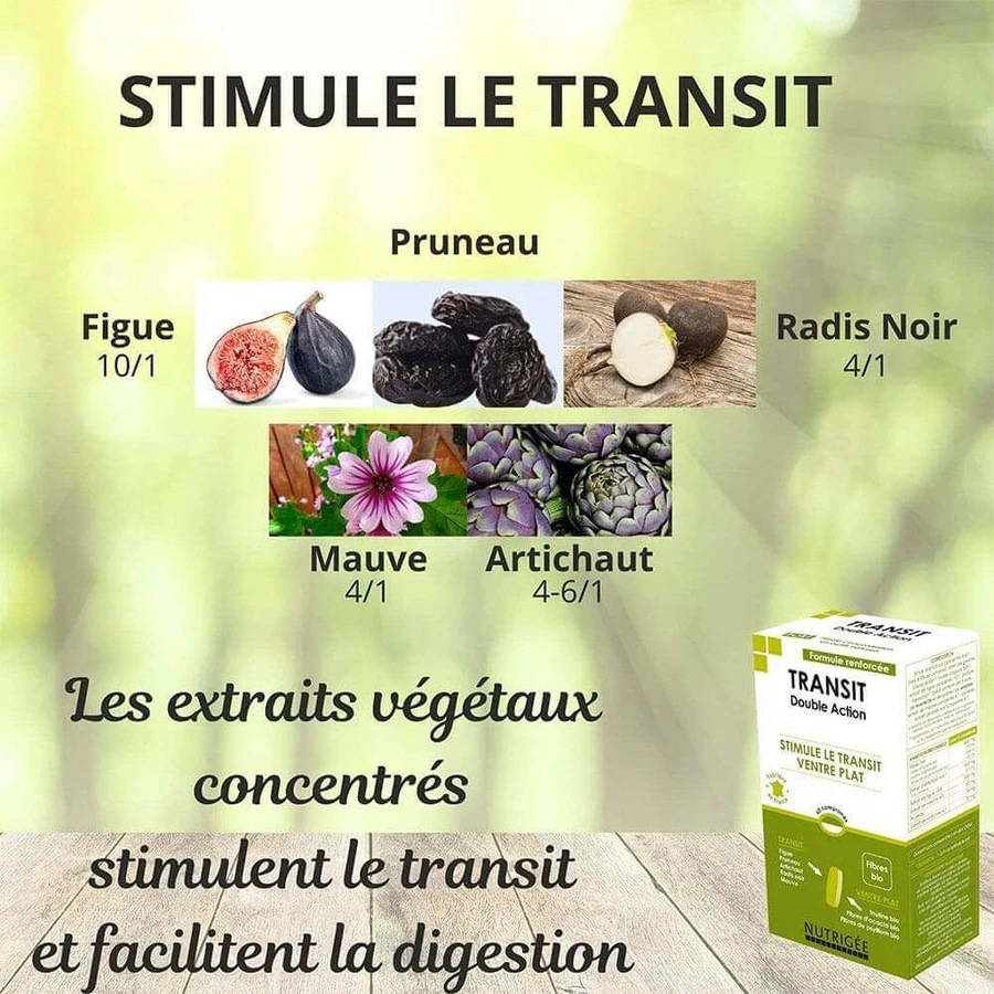 Nutrigée Double Action Transit Formulas Renforcée 60 таблеток: цены и характеристики