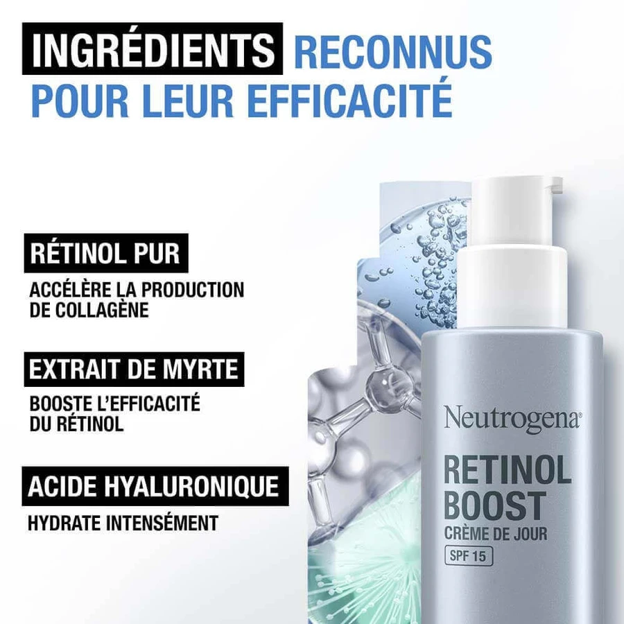 Зволожуючий денний крем Neutrogena Retinol Boost SPF 15 50 мл: ціни та характеристики