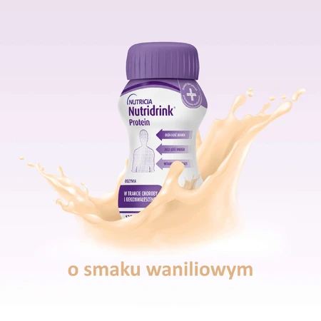 Набір протеїнів Nutridrink Protein, зі смаком ванілі, 8 х 125 мл + буклет з рецептами безкоштовно: ціни та характеристики