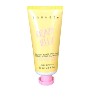 Inuwet Travel size Crazy Jelly Mask натуральний зволожуючий крем для обличчя Ананасовий аромат жовтий 20мл