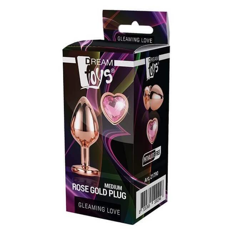 Dream Toys Gleaming Love Rose Gold анальная пробка средняя: цены и характеристики