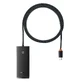 Переходник Baseus Lite Series HUB USB Type C - 4x USB 3.0 1m черный (WKQX030401)