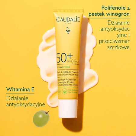 Caudalie Vinosun Protect, cremă invizibilă, ușoară, cu protecție foarte ridicată, SPF 50+, 40 мл: цены и характеристики