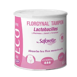 Saforelle Florgynal Тампони з лактобактеріями для менструації Компактні нормальні без аплікатора ECO x22