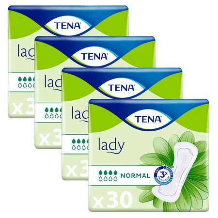 Набор Tena Lady, специализированные гигиенические салфетки, Normal, 4 x 30 шт.: цены и характеристики