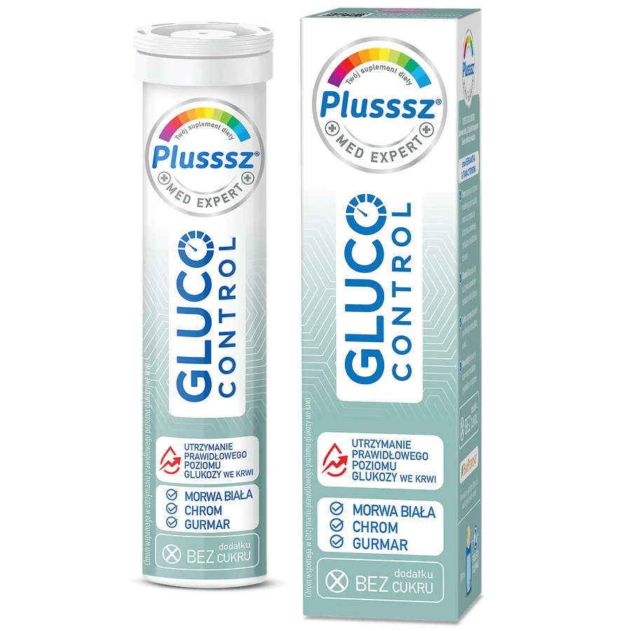 Plusssz Gluco Control, зі смаком бергамоту та лимонної трави, 20 шипучих таблеток: ціни та характеристики