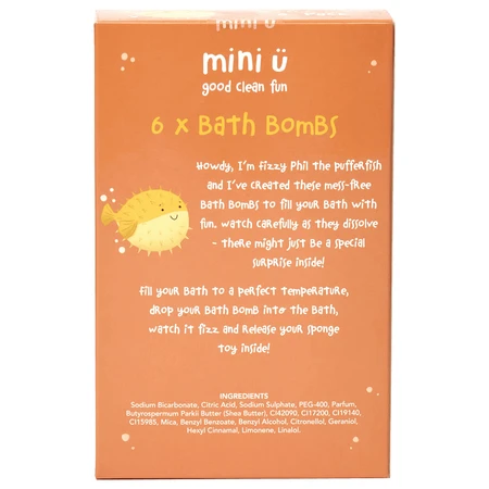 Mini U, шипучі кульки для ванни, 6 х 50 г: ціни та характеристики