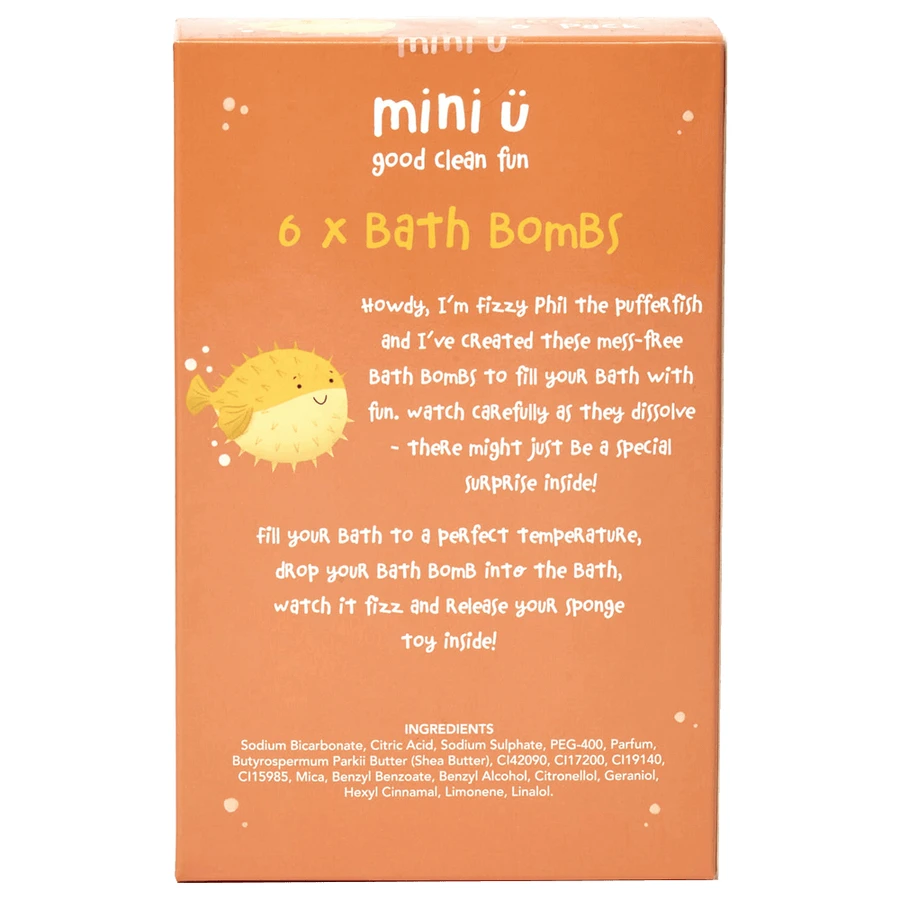 Mini U, шипучі кульки для ванни, 6 х 50 г: ціни та характеристики