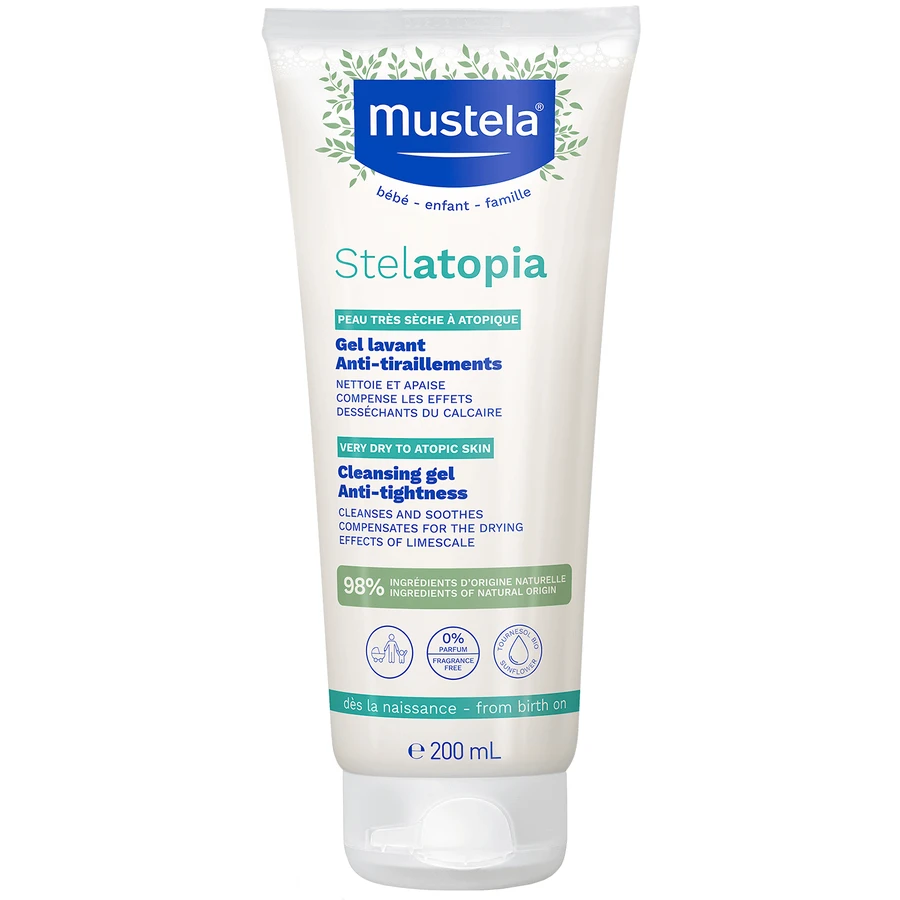 Mustela Stelatopia, гель для заспокоєння шкіри, заспокійливий, де ла натер, 200 мл: ціни та характеристики