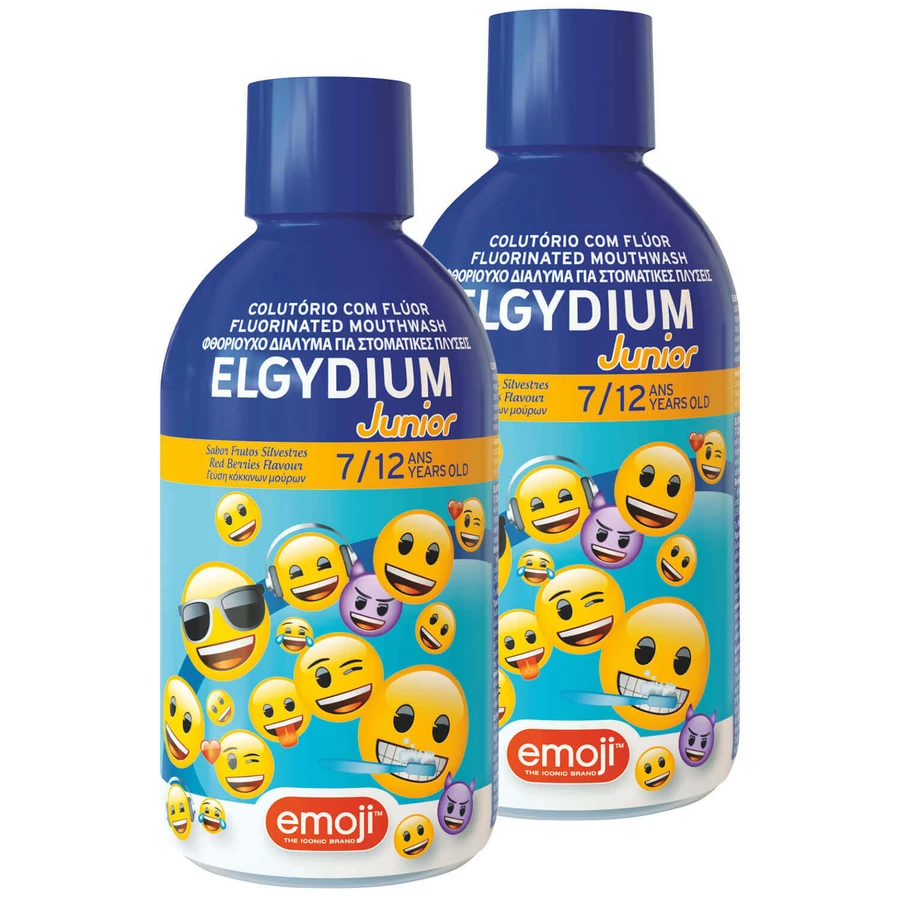 Набор Elgydium Junior Emoji, apă de gură pentru copii, 7-12 ani, 2 x 500 мл: цены и характеристики