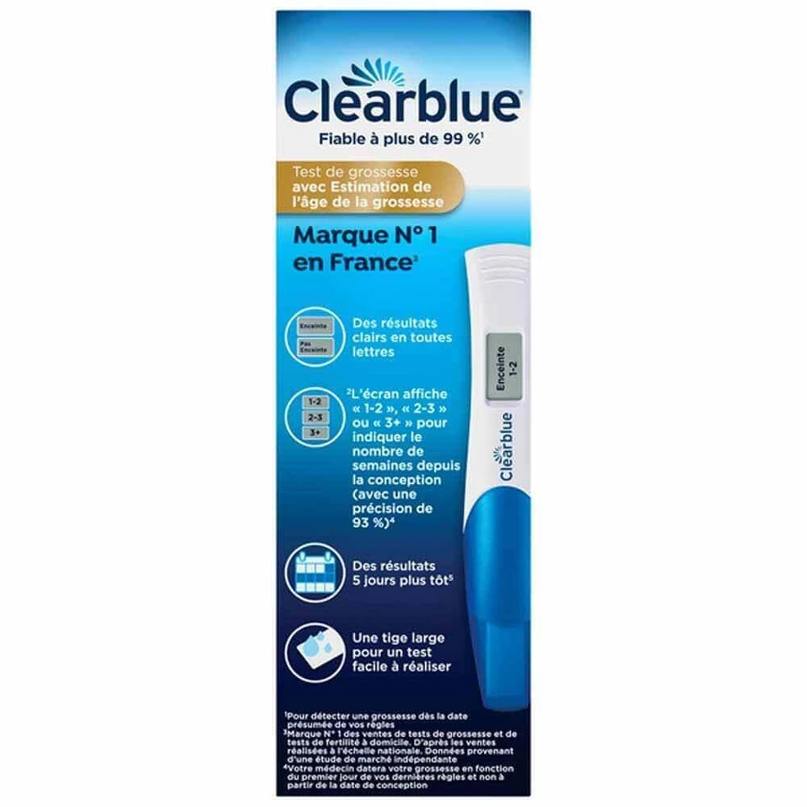 Цифровой тест на беременность Clearblue с указанием предполагаемого срока беременности 1 тест: цены и характеристики