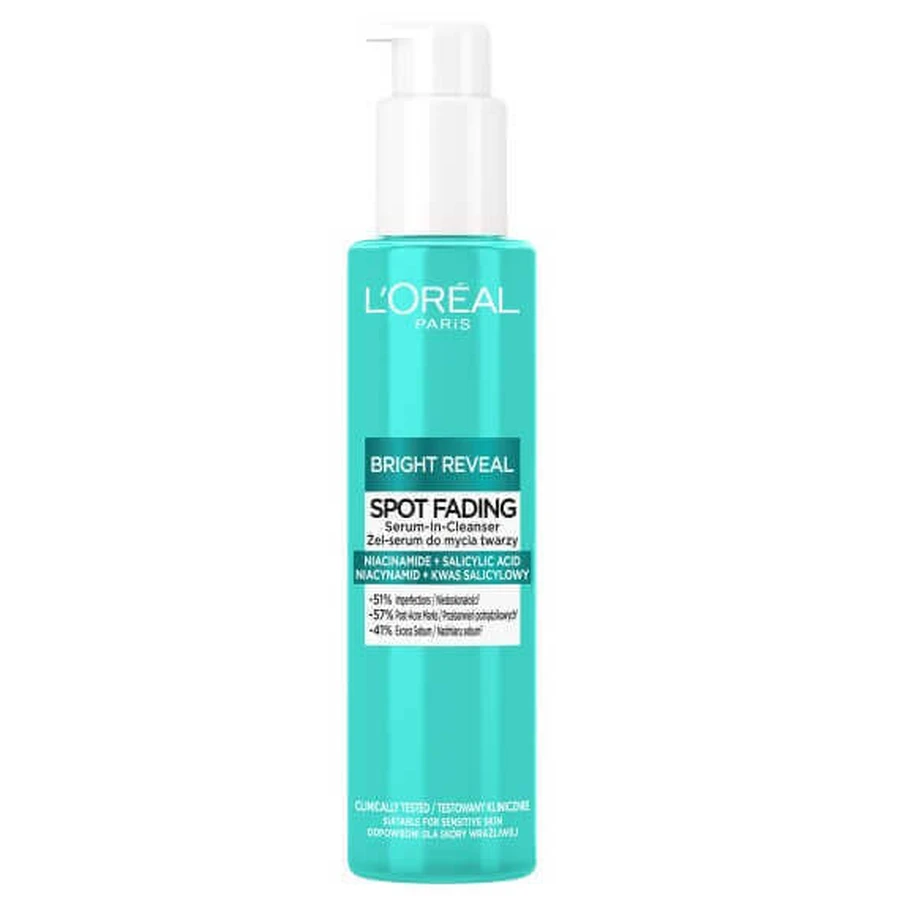 L Oreal Paris Bright Reveal Очищающий гель-сыворотка для лица, 150 мл: цены и характеристики