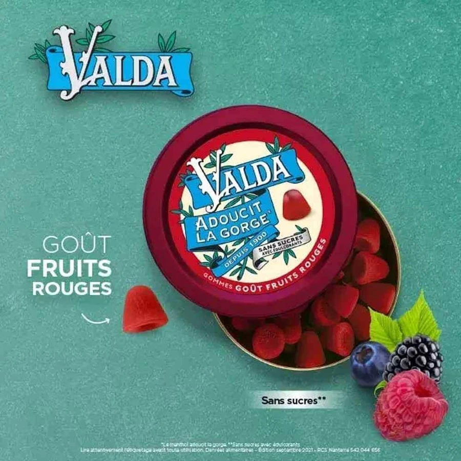 Valda Жвачка без сахара Красные фрукты 140 г: цены и характеристики