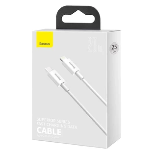 Кабель Baseus Superior Series USB-C / Lightning PD 20W 2 м - білий