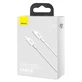 Кабель Baseus Superior Series USB-C / Lightning PD 20W 2 м - білий