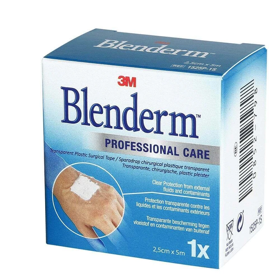 Пластир хірургічний 3M Blenderm Прозорий 2,5 см х 5 м: ціни та характеристики