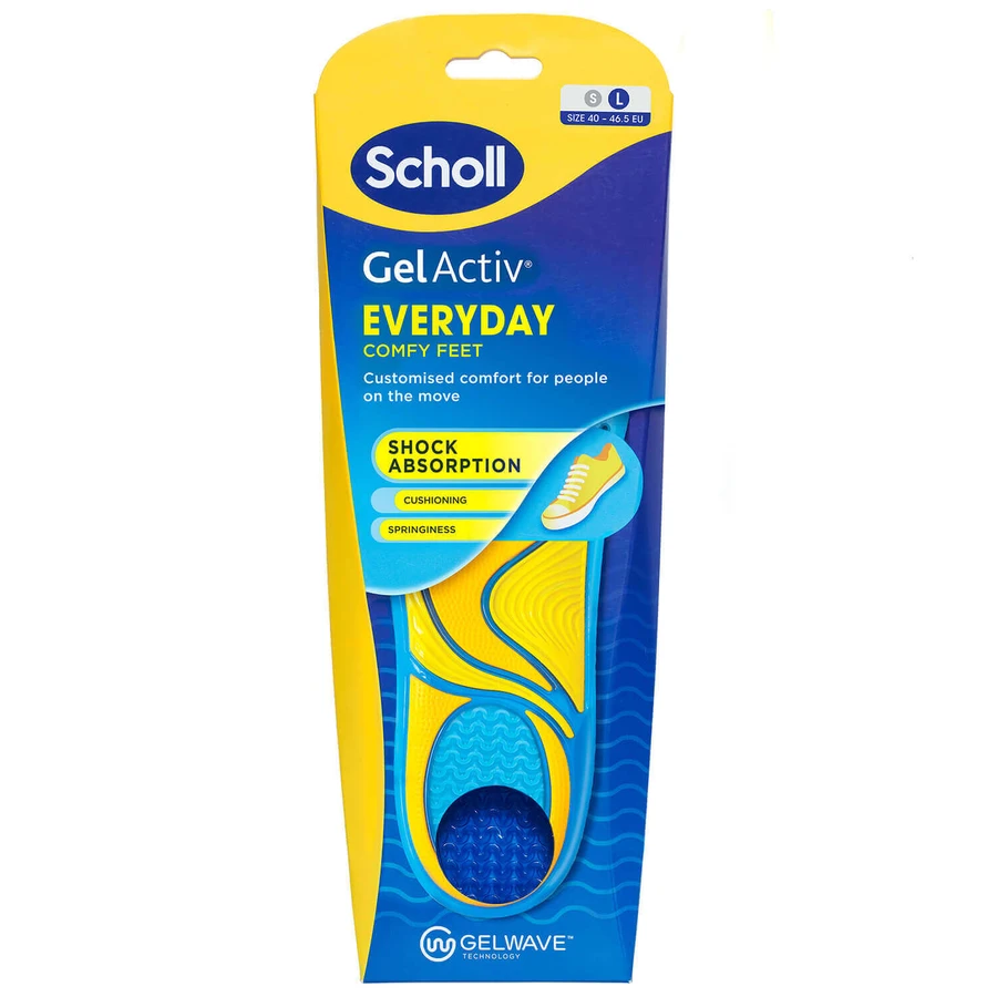 Scholl GelActiv, устілки для взуття, щоденні, розмір L 40-46.5, 2 штуки: ціни та характеристики