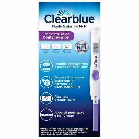 Цифровой тест на овуляцию Clearblue Advanced 10 тестов: цены и характеристики