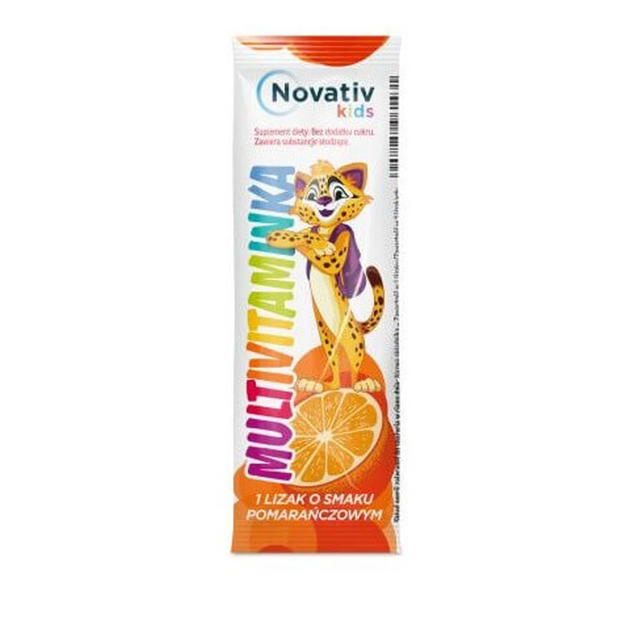 Novativ Kids Леденец мультивитаминный со вкусом апельсина, 1 штука: цены и характеристики