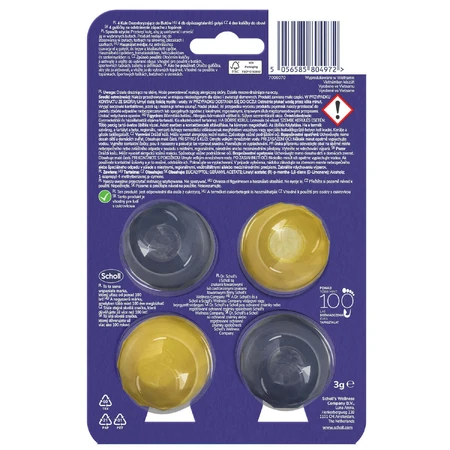 Dr. Scholl's, дезодорирующие шарики для обуви, 4 штуки: цены и характеристики