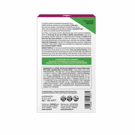 Naturancia [aloevera]2 Aloe Flash Cysts & Cure Urinary Comfort x15 стіків: ціни та характеристики