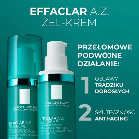 La Roche Posay Effalcar A.Z., гель-крем подвійної дії, 40 мл ЗАБРУДНЕНА УПАКОВКА: ціни та характеристики