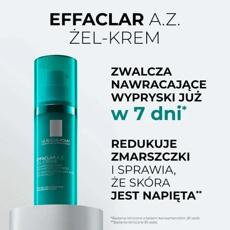 La Roche Posay Effalcar A.Z., гель-крем подвійної дії, 40 мл ЗАБРУДНЕНА УПАКОВКА: ціни та характеристики