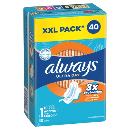 Always Ultra Day, prosoape igienice cu aripi, normale, 40 buc: цены и характеристики