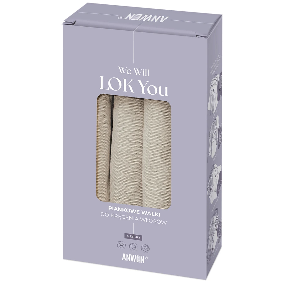 Anwen We Will LOK You, поролонові бігуді, 4 штуки: ціни та характеристики