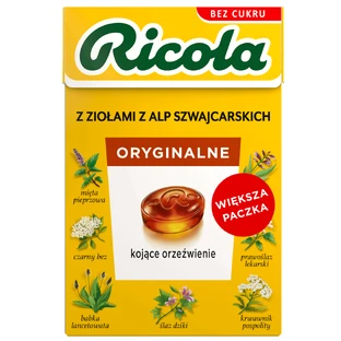 Ricola Оригінальні швейцарські льодяники на травах, без цукру, 40 г